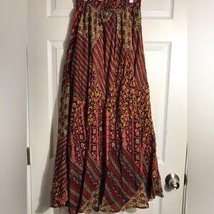 Jou Jou Floral Print Elastic Maxi Skirt S